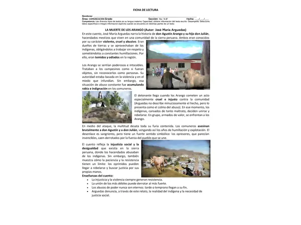 Resumen: "La muerte de los Arango"