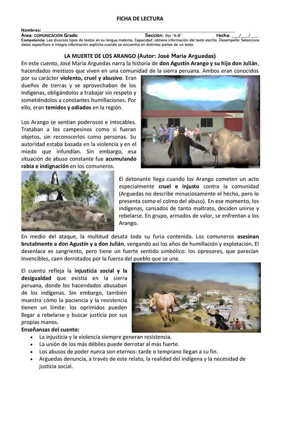 Resumen: "La muerte de los Arango"