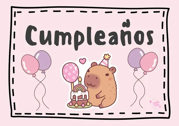🎂 CALENDARIO DE CUMPLEAÑOS IMPRIMIBLE CAPIBARA – Personalizable