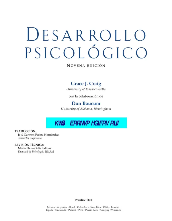 Desarrollo psicológico, Grace J. Craig.