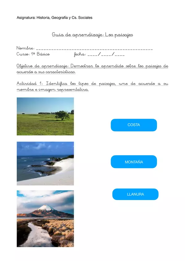 Ficha: Paisajes