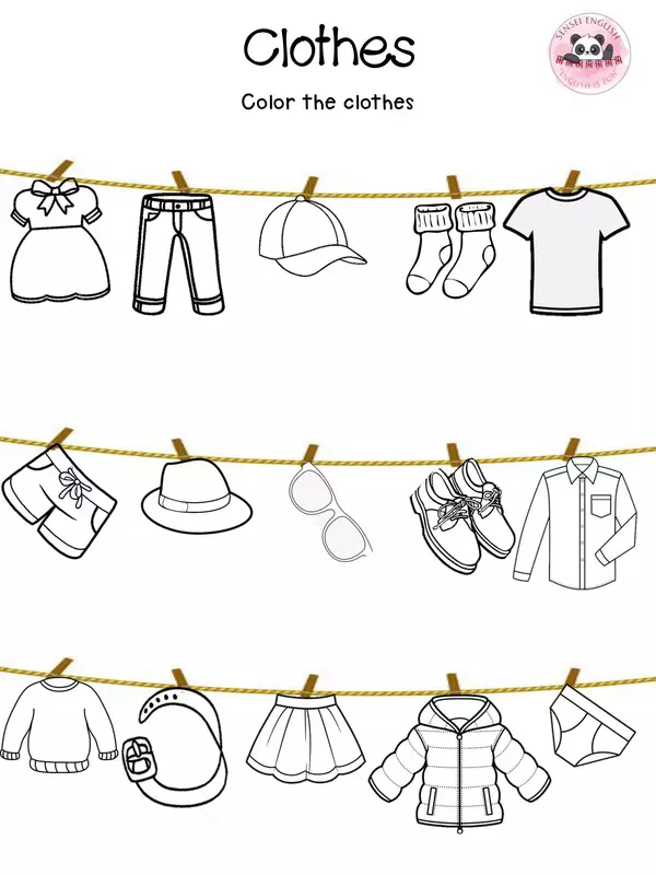 Clothes worksheets 