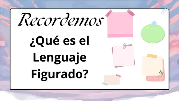 Lenguaje figurado y lenguaje literal 