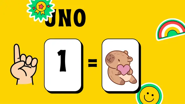 Conteo de número 1 al 10 con capibara 