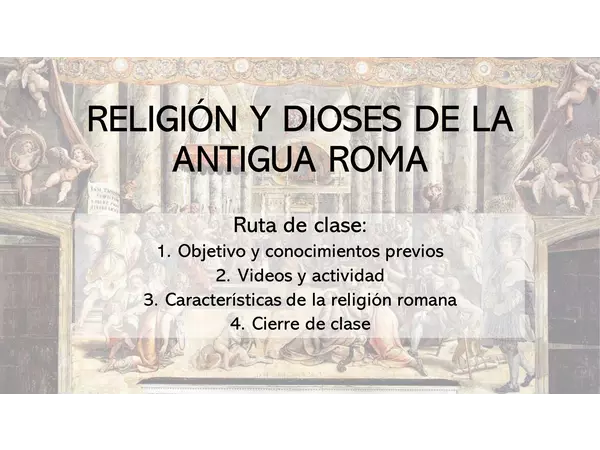 Clase religión y dioses de la antigua roma 