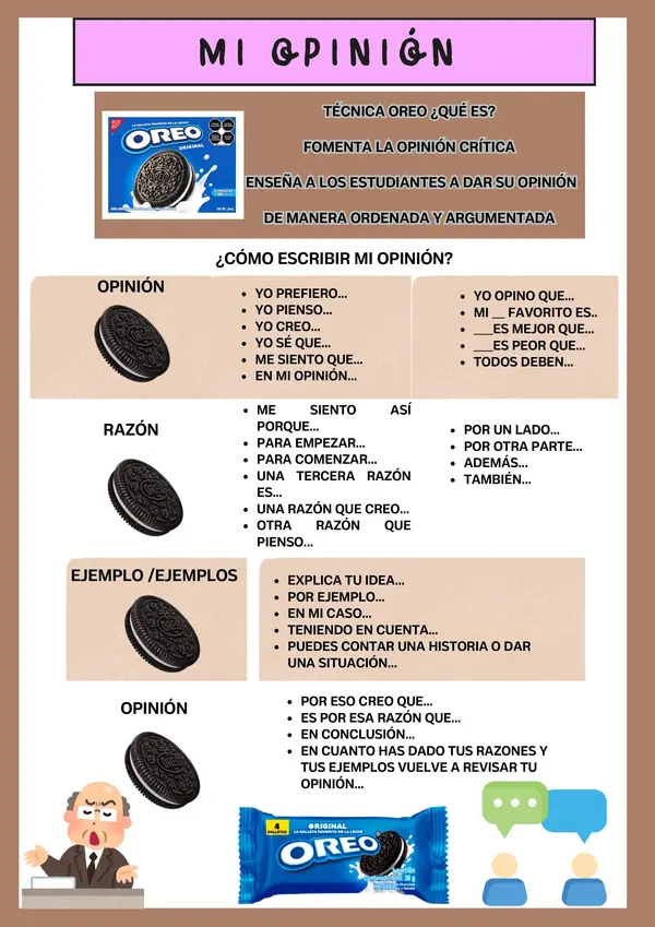 TÉCNICA DE OREO: OPINAR 