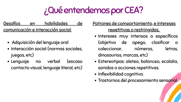 TRASTORNO DEL ESPECTRO AUTISTA /CEA 