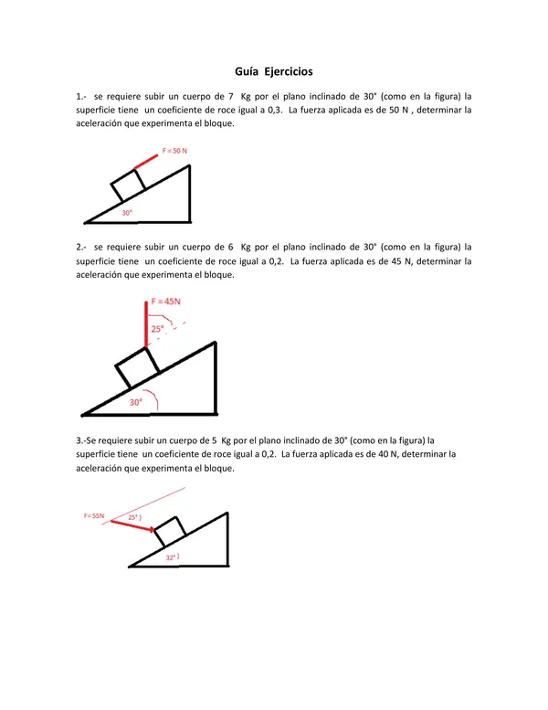 Ejercicios leyes de Newton