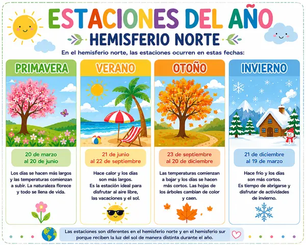 Las estaciones del año hemisferio norte