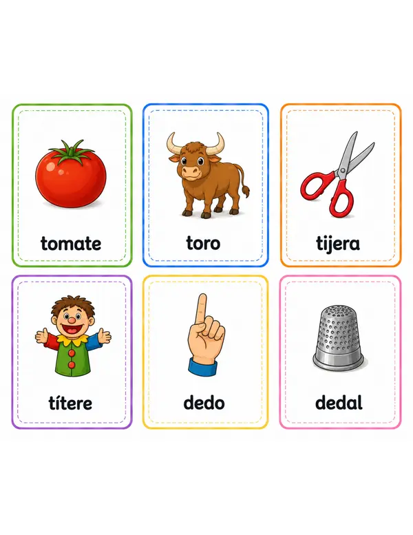 Flashcards rimas y aliteraciones 