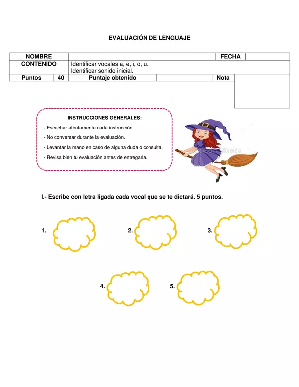 Evaluación Vocales