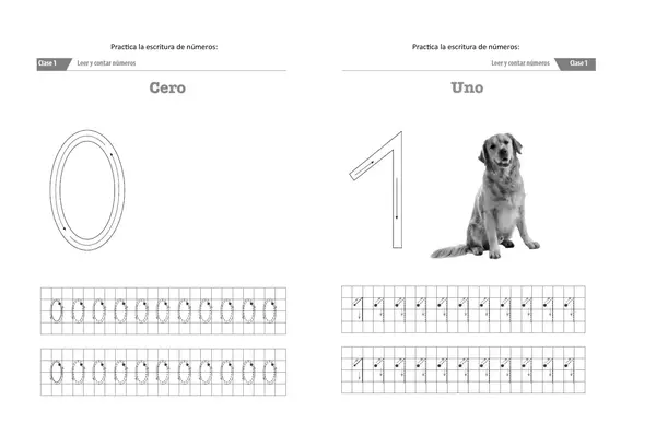 Escritura hasta 10 con perritos
