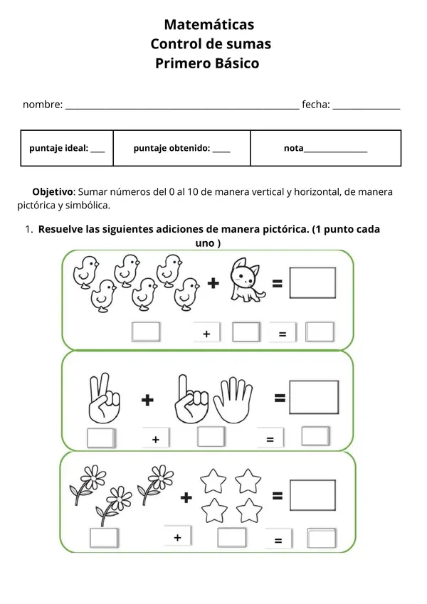 Evaluación de Matemáticas 