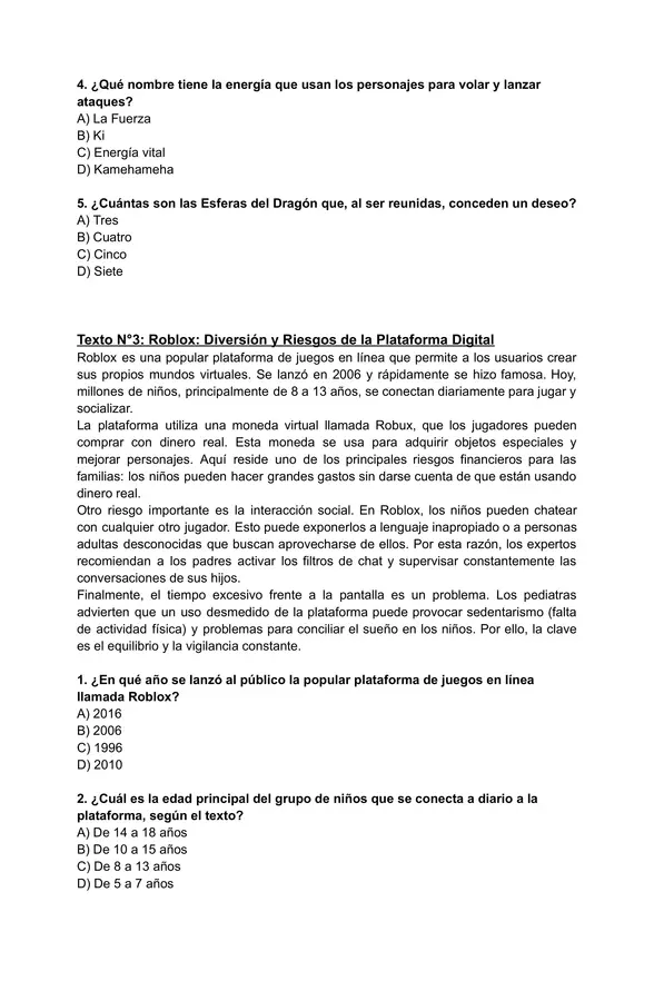 Ensayo comprensión lectora - tipo SIMCE - Cuarto Básico - LOCALIZAR INFORMACIÓN EXPLÍCITA