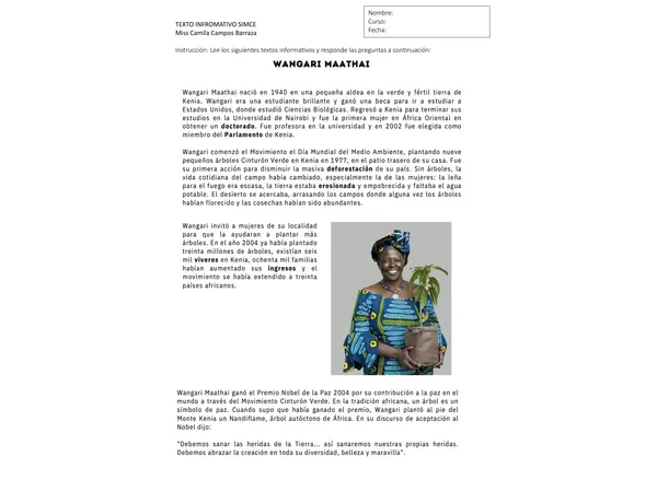 Texto informativo SIMCE