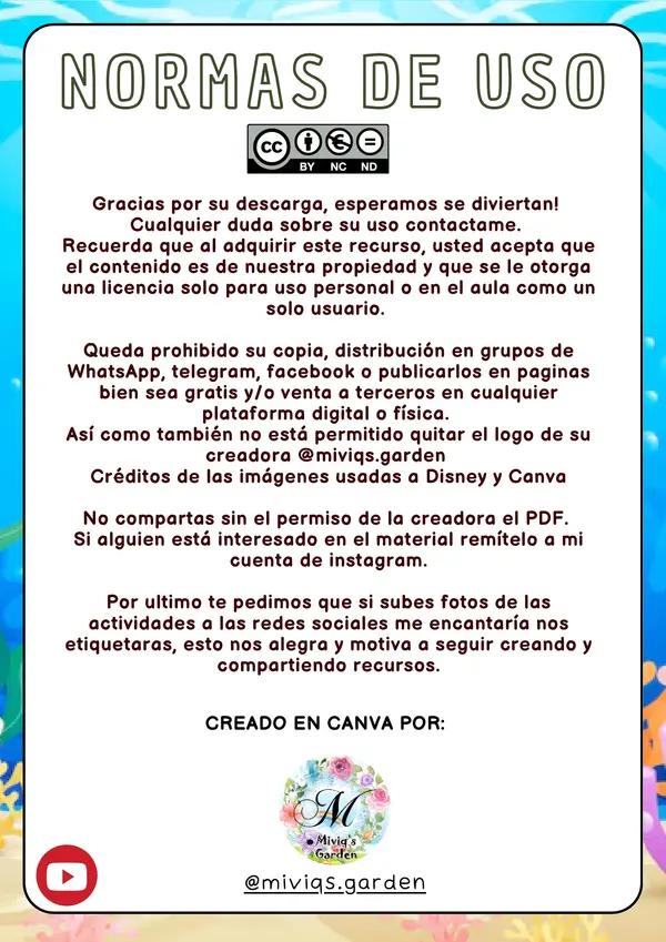 Desafíos Cognitivos Disney Marino (18 actividades)