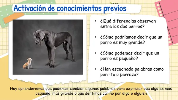 Aumetativo y Diminutivo
