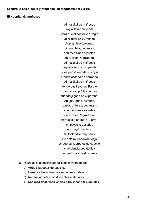 Ensayo SIMCE N.° 1 Comprensión Lectora | 6.º Básico | 35 Preguntas + Solucionario