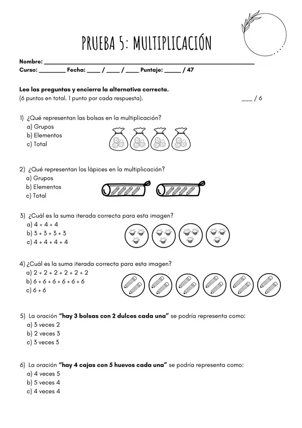 PRUEBA MULTIPLICACIÓN