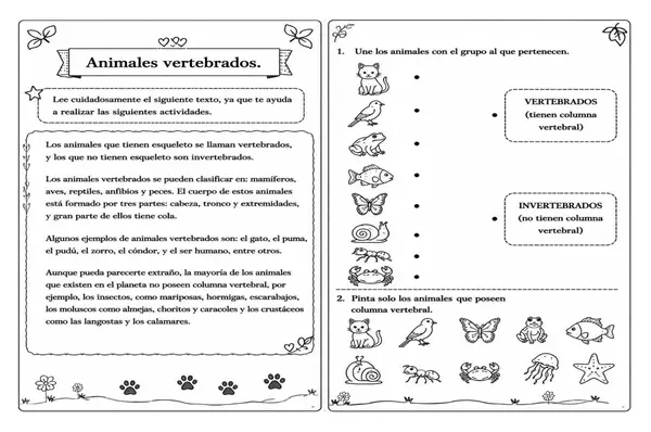 Animales vertebrados