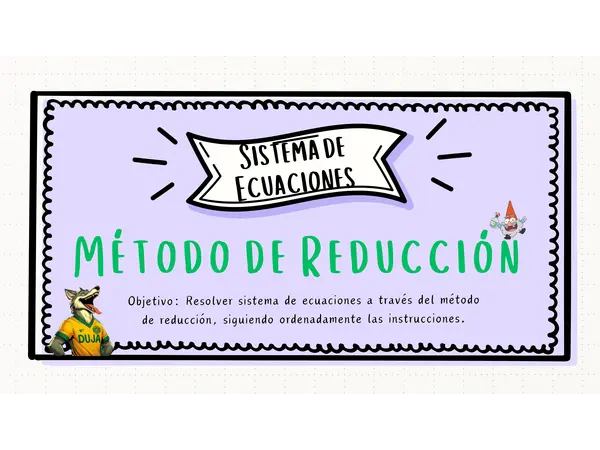 PPT Clase sistema de ecuaciones - Método de reducción 