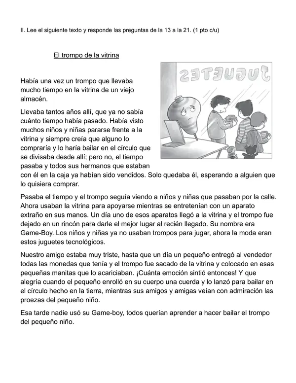 evaluación tercero básico
