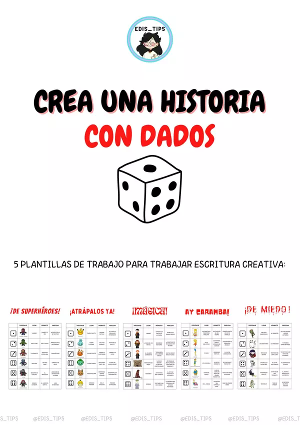 CREA UNA HISTORIA CON DADOS - 5 PLANTILLAS @EDIS_TIPS