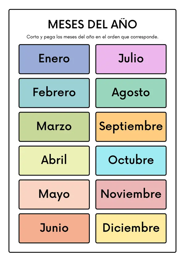 El tiempo: horas, días y meses.