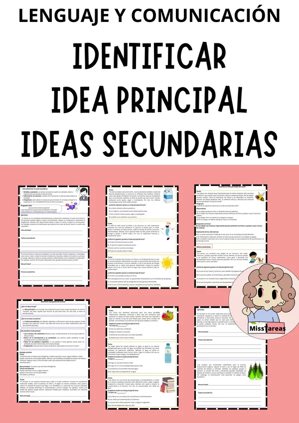 Identificar Idea principal y secundarias