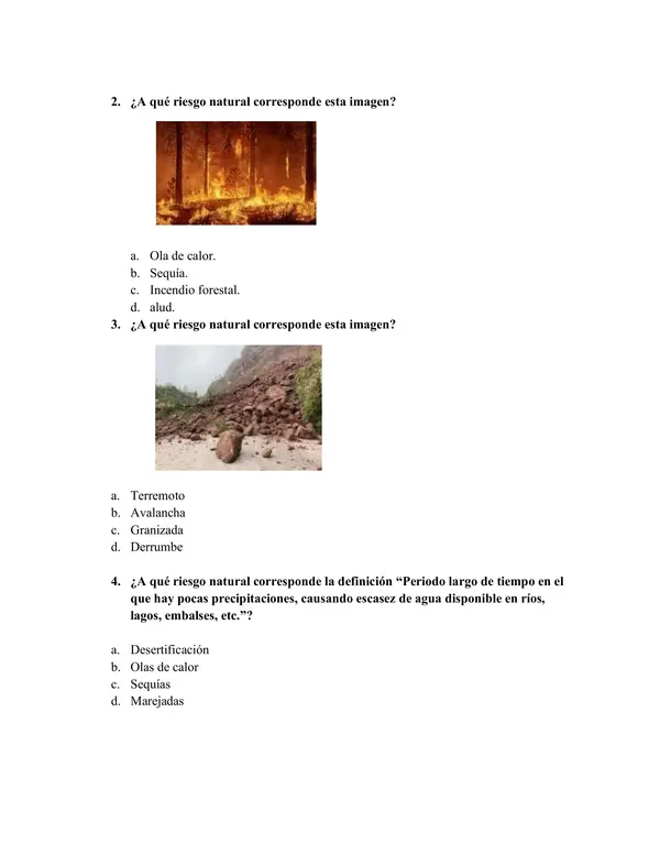 Prueba Riesgos naturales y recursos naturales