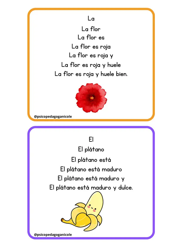 Lecturas cortas en pirámide con dífonos consonánticos
