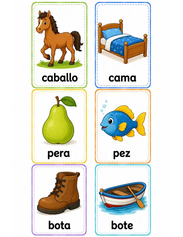 Flashcards rimas y aliteraciones 