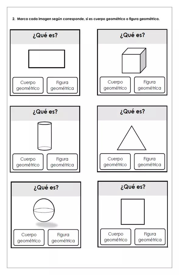 Guía de trabajo - Figuras 2D y 3D - 3° básico