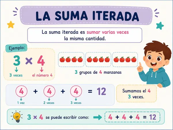 Introducción a la Multiplicación Sumas iteradas y tablas de multiplicar