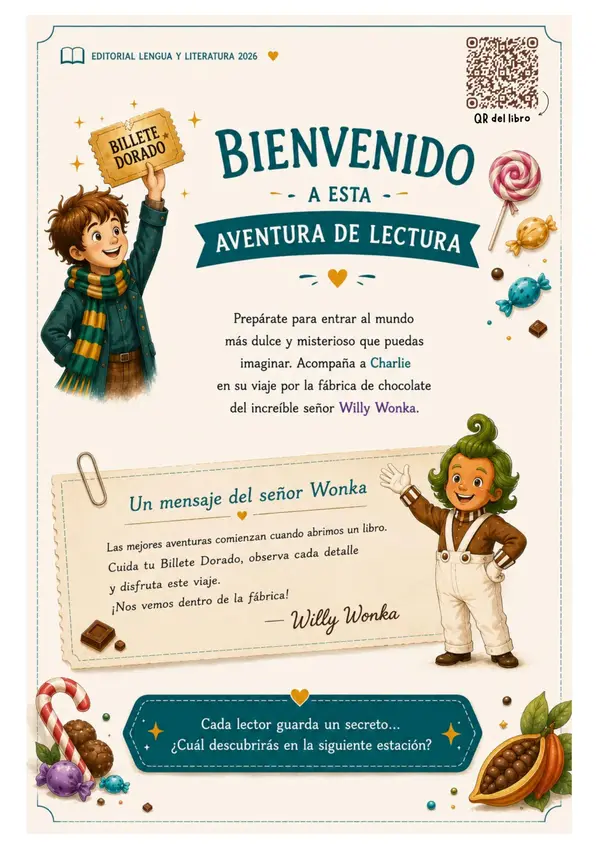 Cuadernillo lectura acompañada - Charlie y la fabrica de Chocolate 