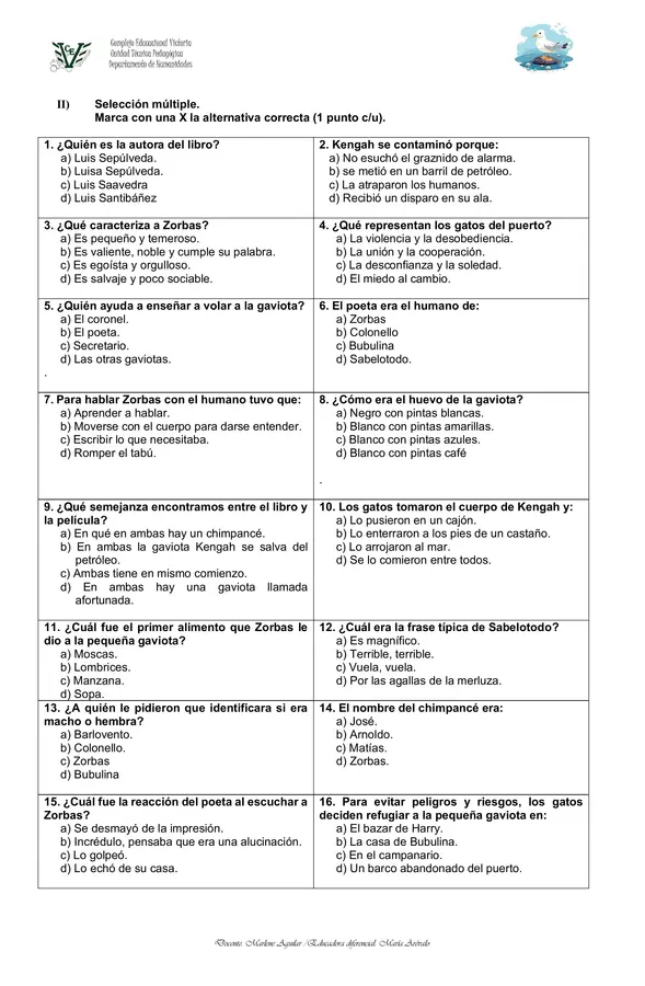 PRUEBA LIBRO HISTORIA DE UNA GAVIOTA Y DEL GATO QUE LE ENSEÑÓ A VOLAR.
