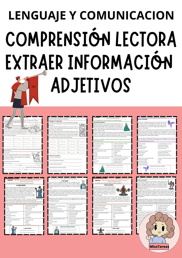 Lenguaje: Comprensión Lectora y Adjetivos - Aventura Medieval | 3° - 6° Básico