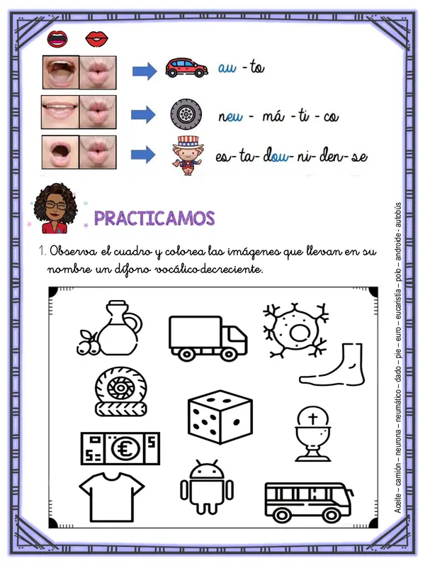 DÍFONOS VOCÁLICOS DECRECIENTES