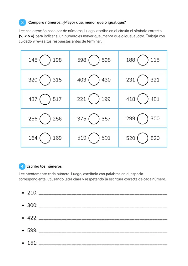 GUÍA DE ACTIVIDADES DEL 0 AL 599