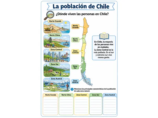 Ficha: La población de Chile