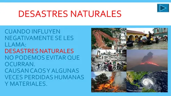 Preguntas sobre los desastres naturales | profe.social