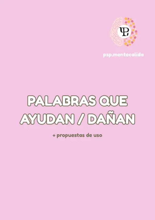 Tarjetas para Juego Socioemocional "Palabras que Ayudan, Palabras que Dañan"