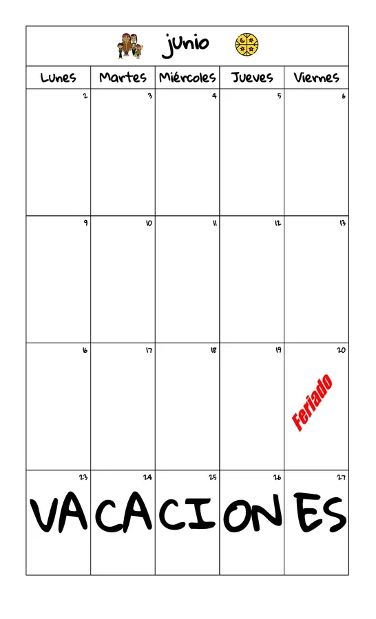 Material: Calendario 2025