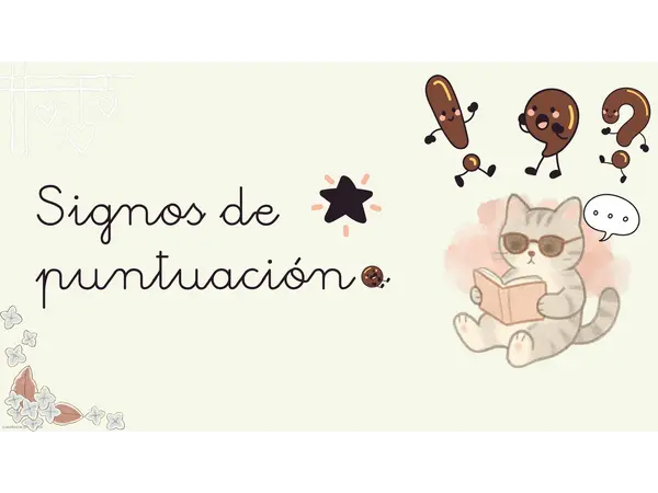 Presentación sobre signos de puntuación - EDITABLE EN PPT.