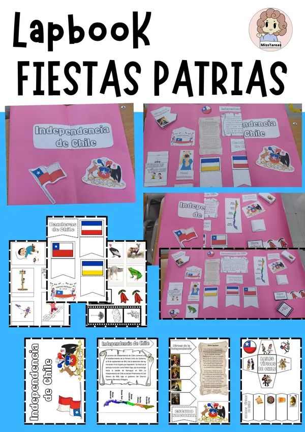  Lapbook Interactivo: Fiestas Patrias - Símbolos, Tradiciones e Historia de Chile