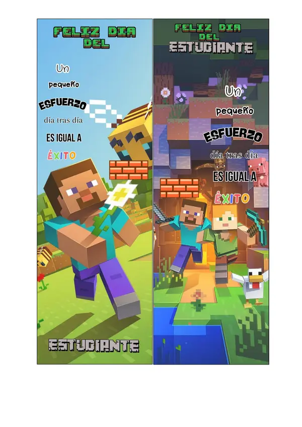 Día del Estudiante - Porta Lápiz Minecraft