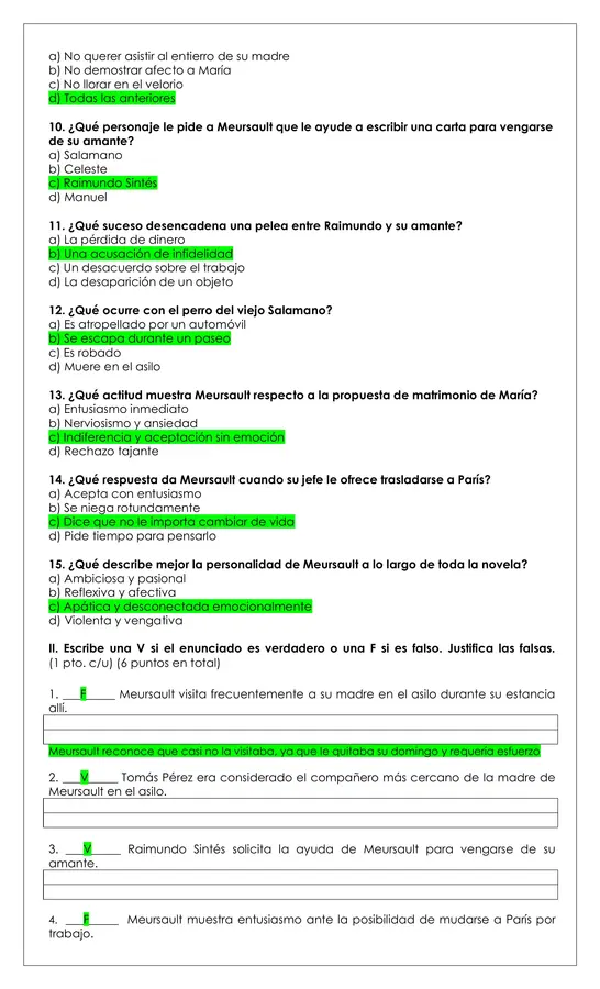 Prueba lectura - El extranjero