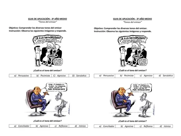 Guía de tonos del emisor dentro de imagenes. 