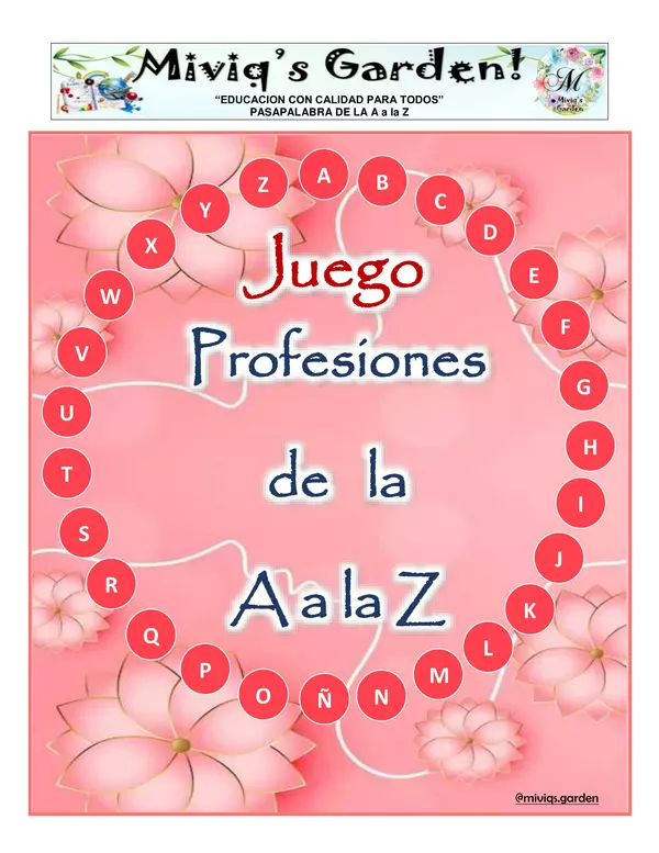 Pasapalabras Profesiones Mujeres de la A a la Z (PDF)