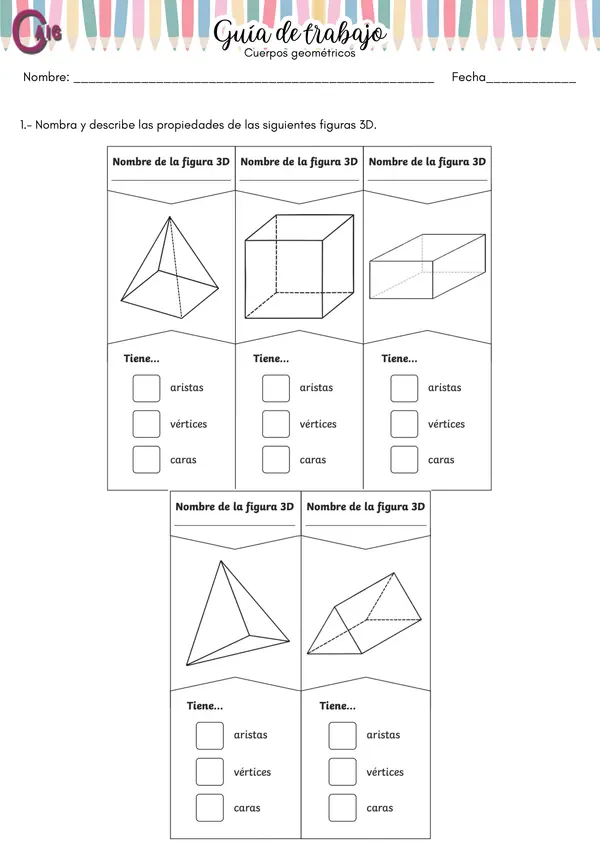 CUERPOS GEOMÉTRICOS Y SUS CARACTERÍSTICAS